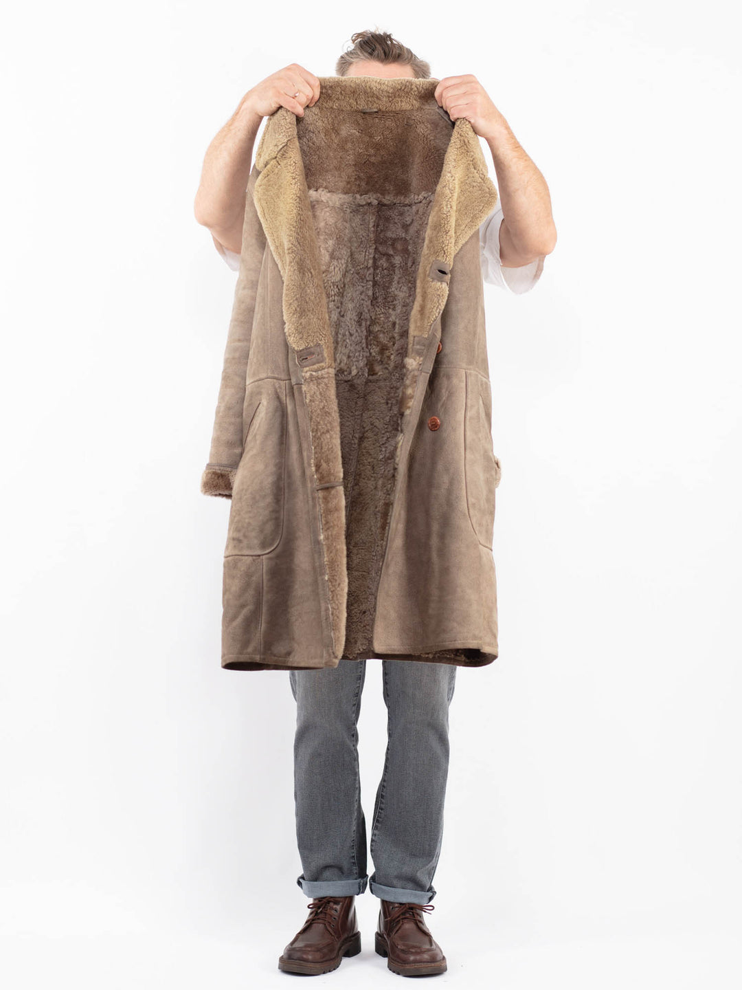 Vintage 70's Men Sheepskin in BeigeZ2294