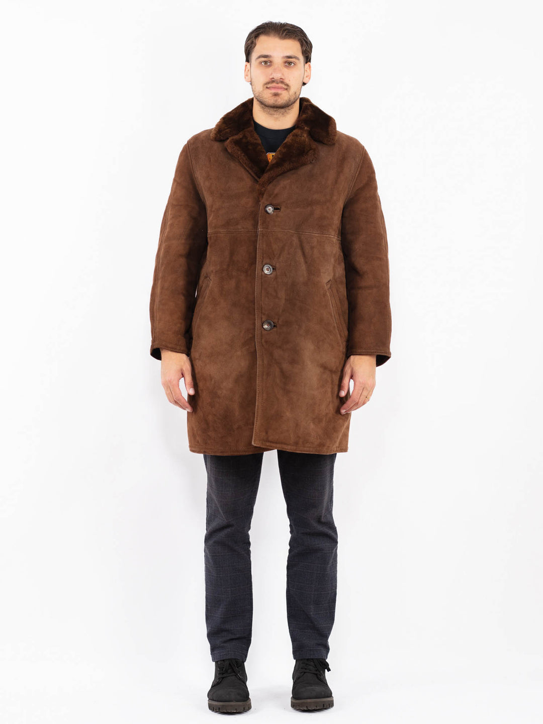 Vintage 70's Men Sheepskin in BrownZ2387