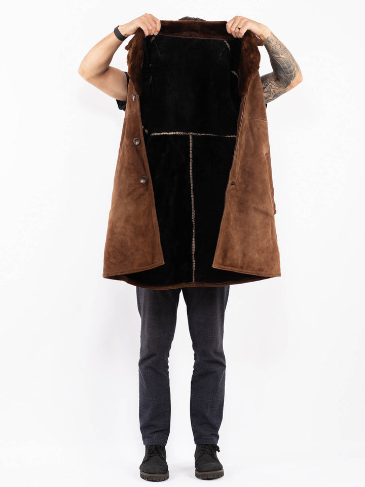 Vintage 70's Men Sheepskin in BrownZ2387