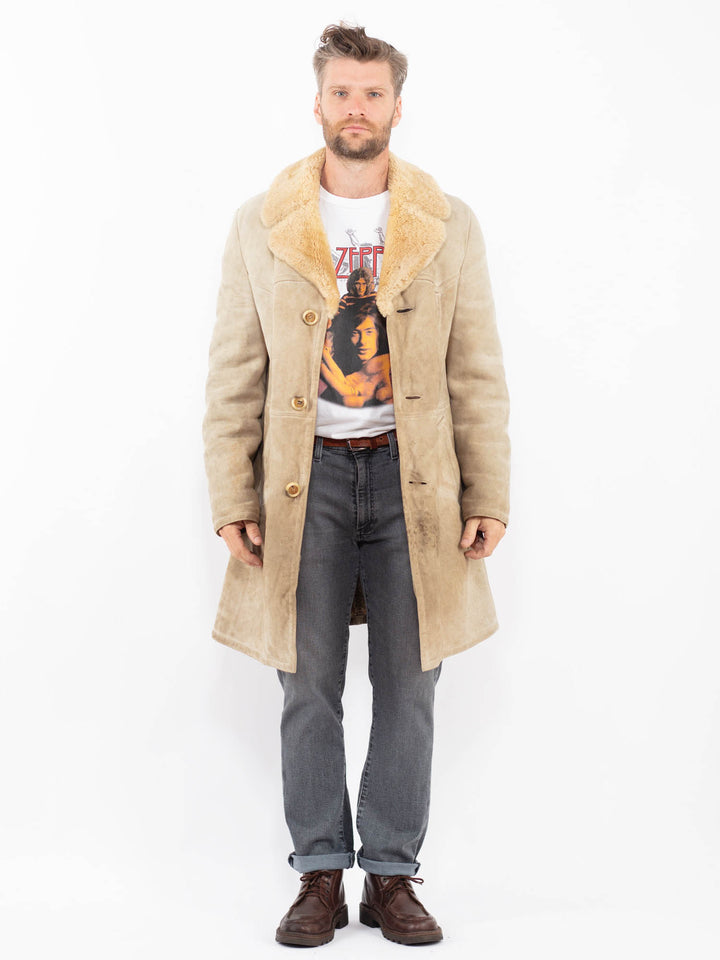Vintage 70's Men Sheepskin in BeigeZ2297