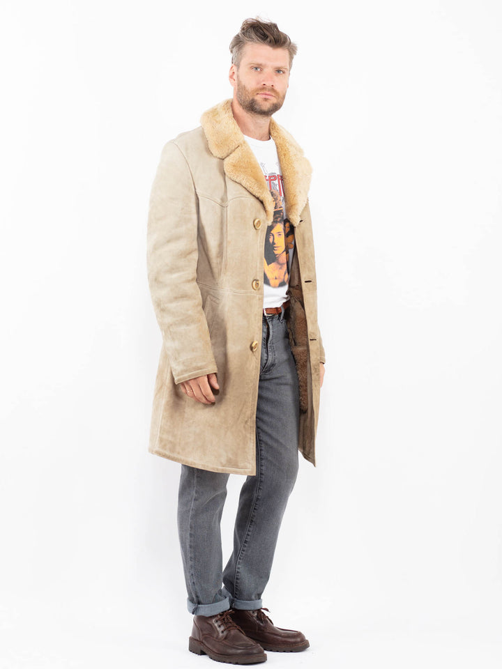 Vintage 70's Men Sheepskin in BeigeZ2297