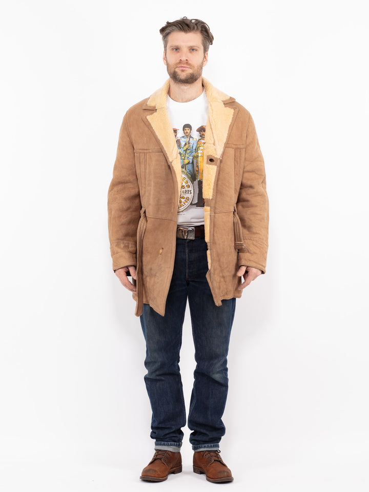 Vintage 70's Men Sheepskin in BrownZ2684