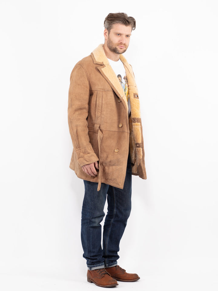 Vintage 70's Men Sheepskin in BrownZ2684