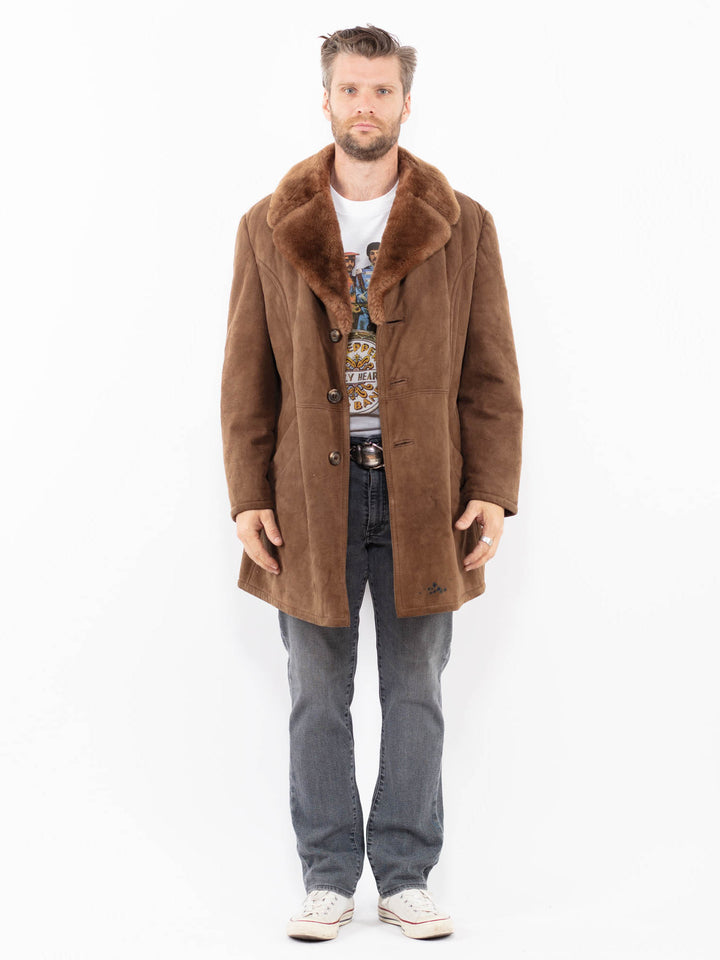 Vintage 70's Men Sheepskin in BrownZ1959