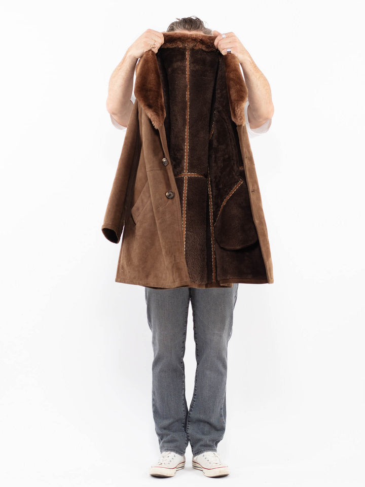 Vintage 70's Men Sheepskin in BrownZ1959