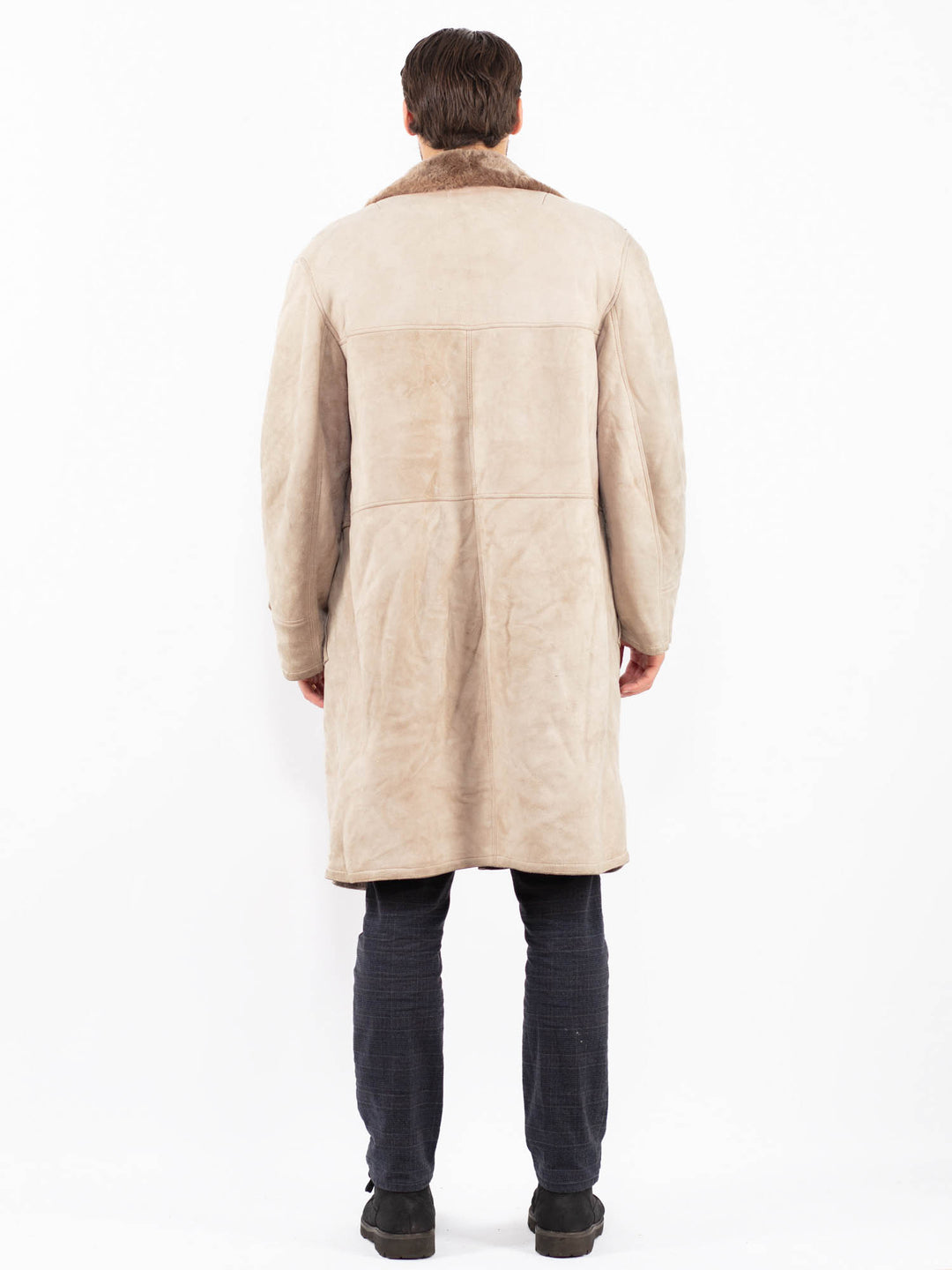 Vintage 70's Men Sheepskin Coat in BeigeZ2400