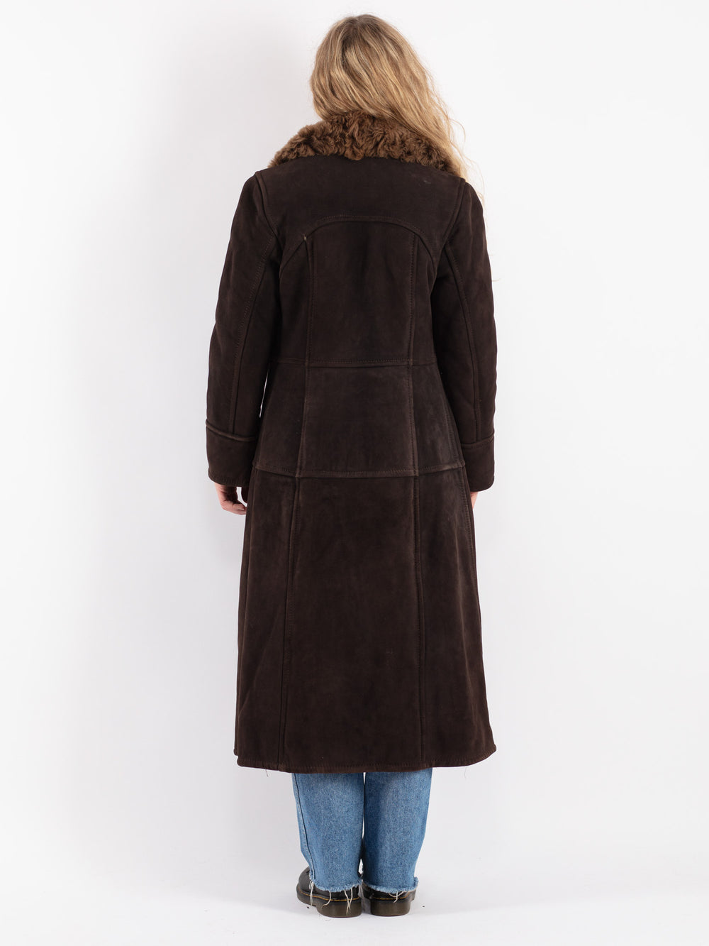 Vintage 70's Women Sheepskin Coat in BrownV9057