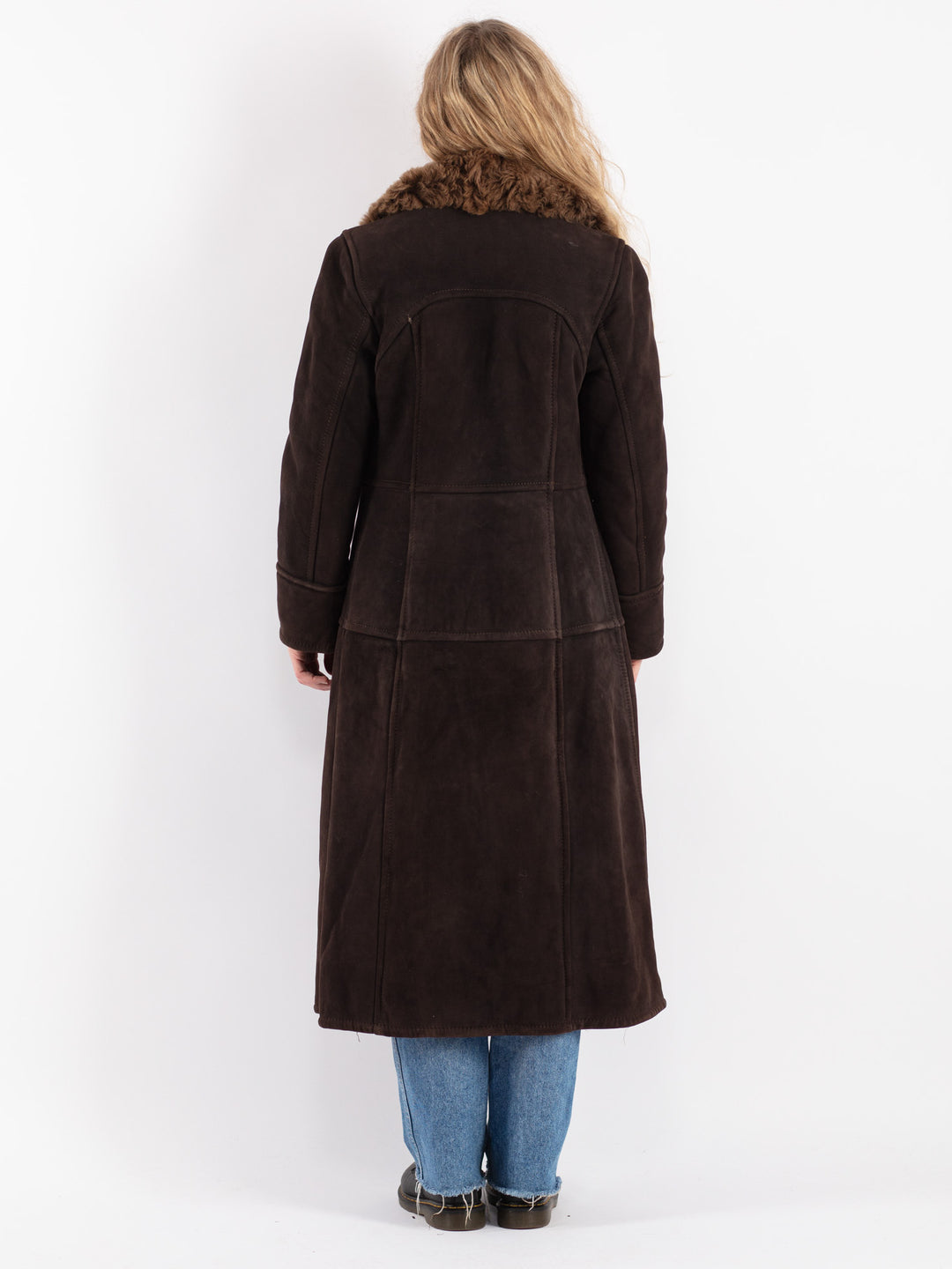 Vintage 70's Women Sheepskin Coat in BrownV9057