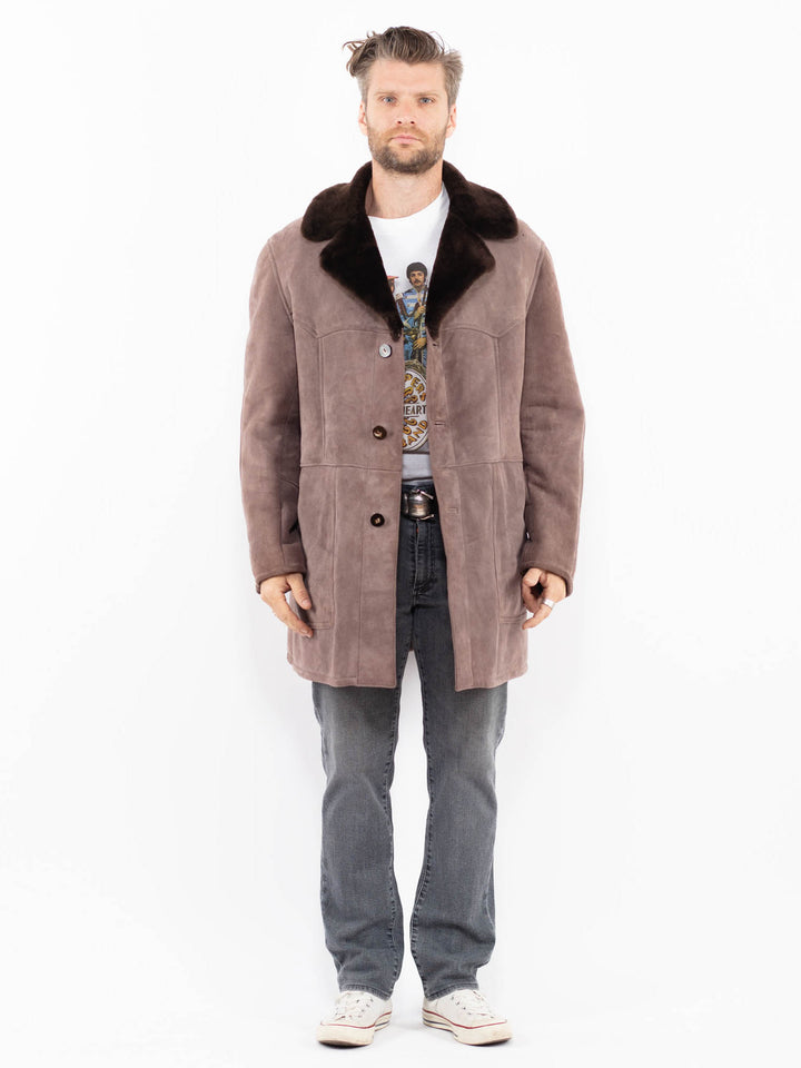 Vintage 70's Men Sheepskin in BrownZ1965