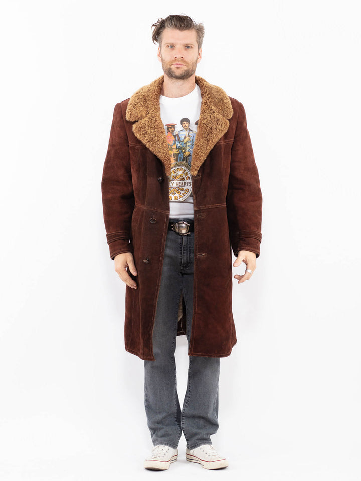 Vintage 70's Men Sheepskin in BrownZ1968