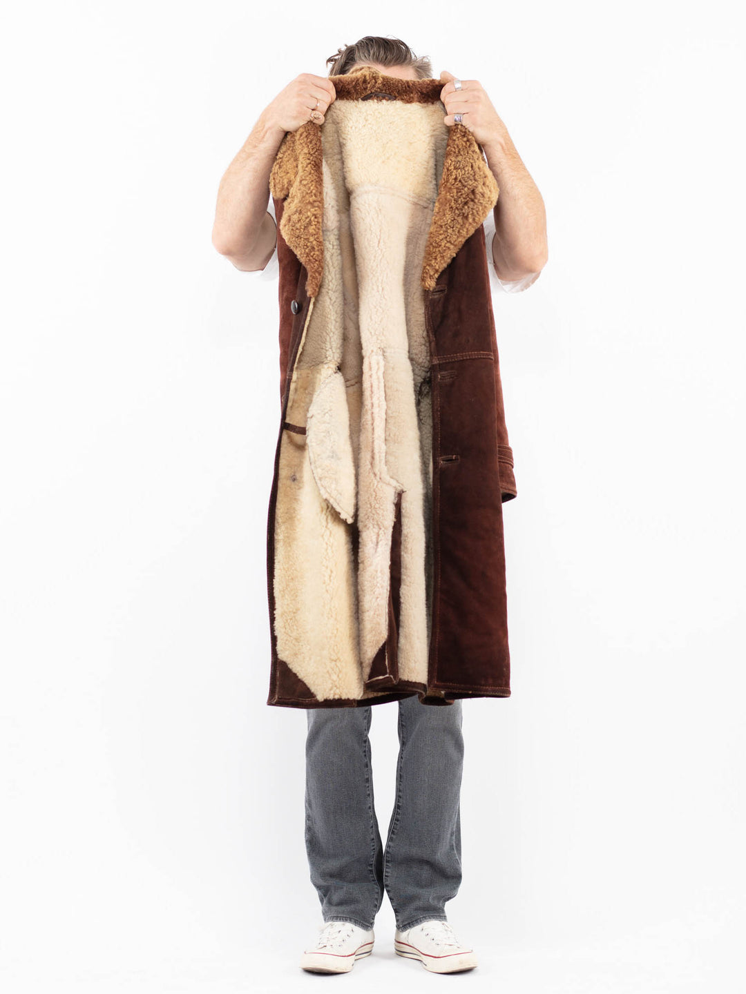 Vintage 70's Men Sheepskin in BrownZ1968