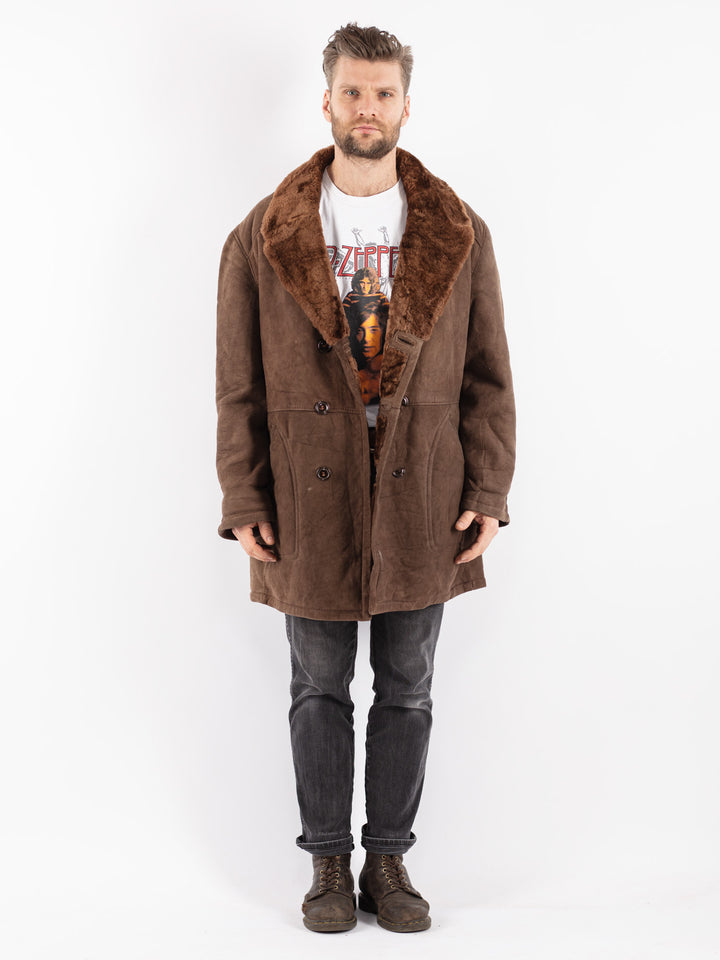 Vintage 70's Men Sheepskin in Brown