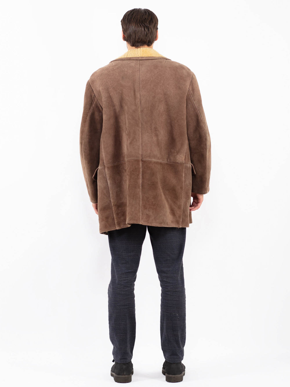 Vintage 70's Men Sheepskin Coat in BrownZ2412