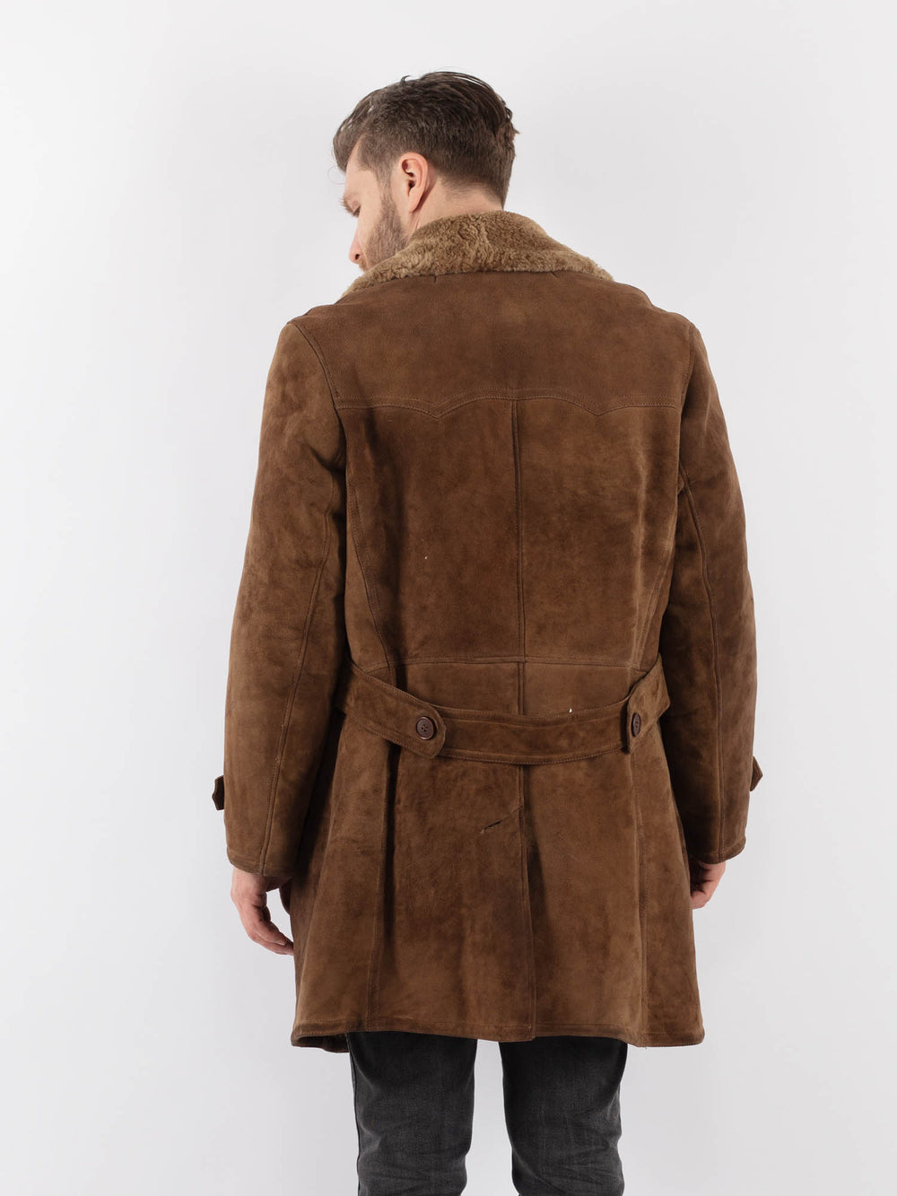 Vintage 70's Men Sheepskin in BrownZ1005