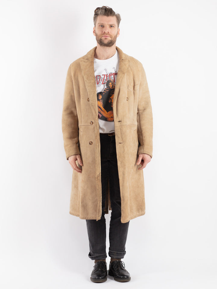 Vintage 70's Men Sheepskin in Beige