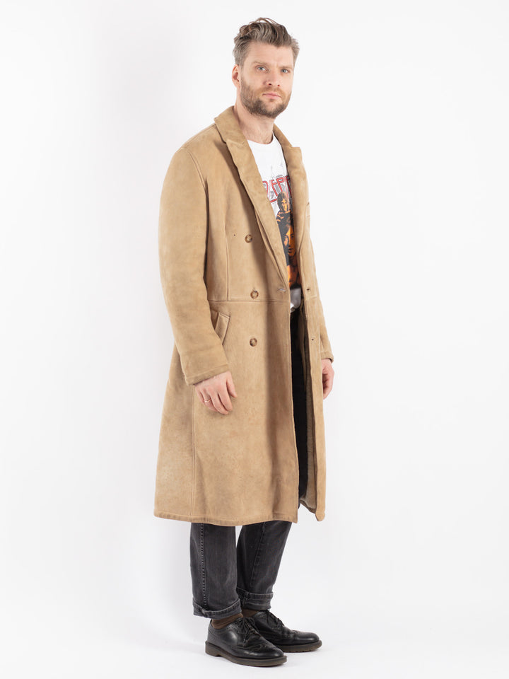 Vintage 70's Men Sheepskin in Beige