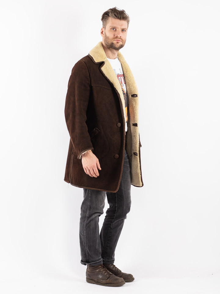 Vintage 70's Men Sheepskin in Brown