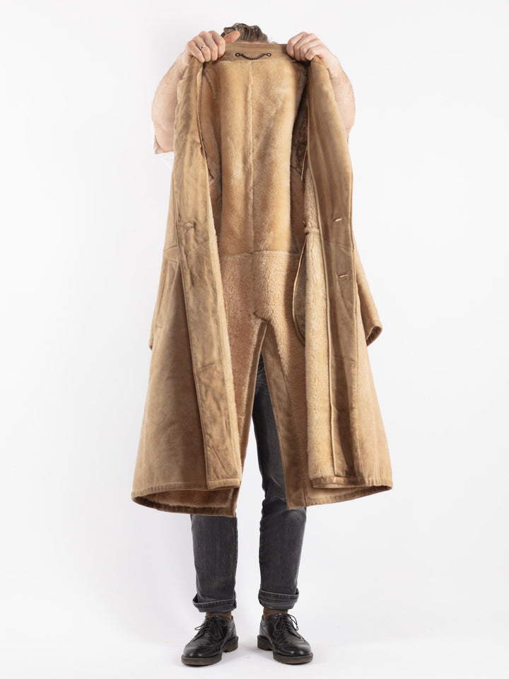 Vintage 70's Men Sheepskin in Beige