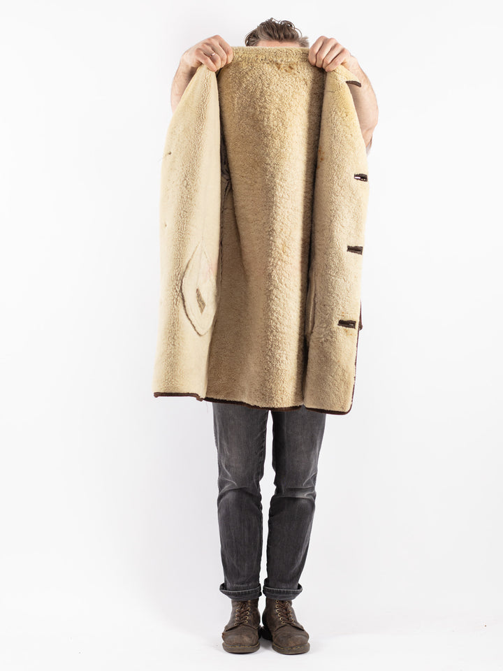 Vintage 70's Men Sheepskin in Brown