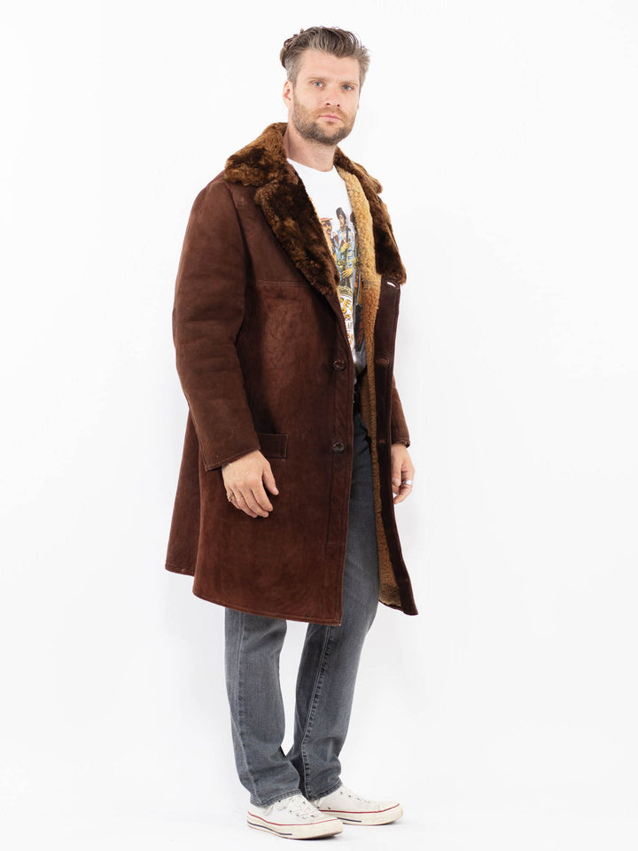 Vintage 70's Men Sheepskin in BrownZ1990