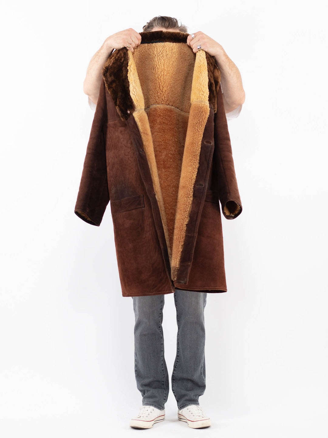 Vintage 70's Men Sheepskin in BrownZ1990