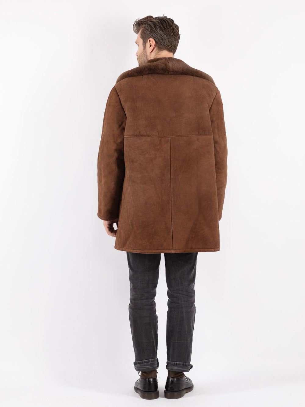Vintage 70's Men Sheepskin in BrownZ216