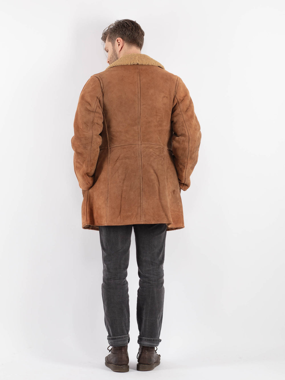 Vintage 70's Men Sheepskin in BrownZ559