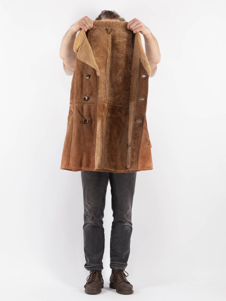 Vintage 70's Men Sheepskin in BrownZ559