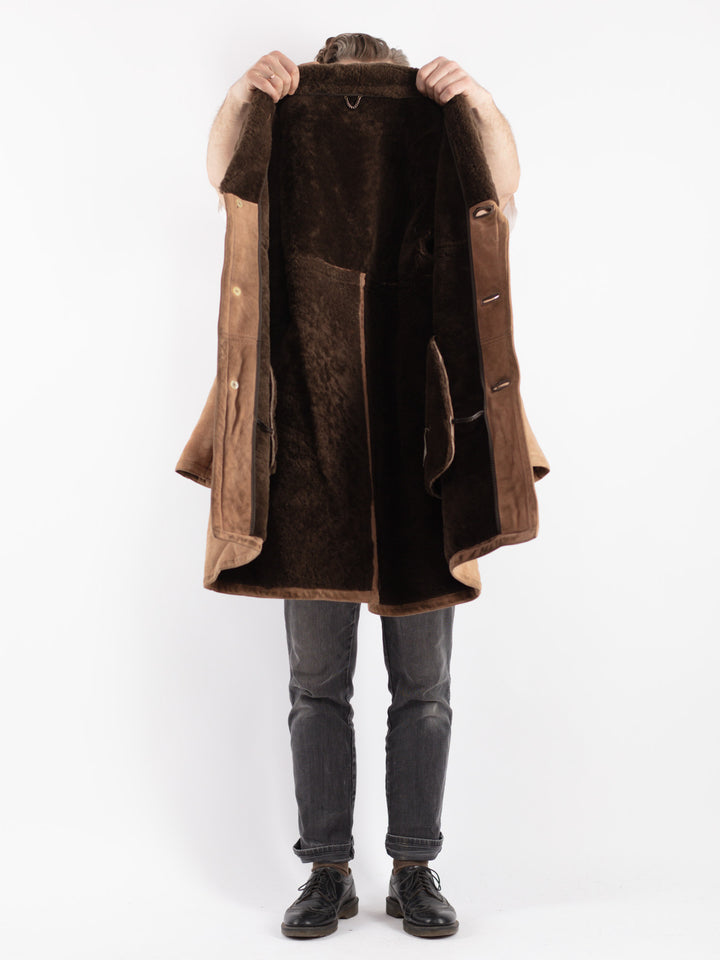 Vintage 70's Men Sheepskin in Beige