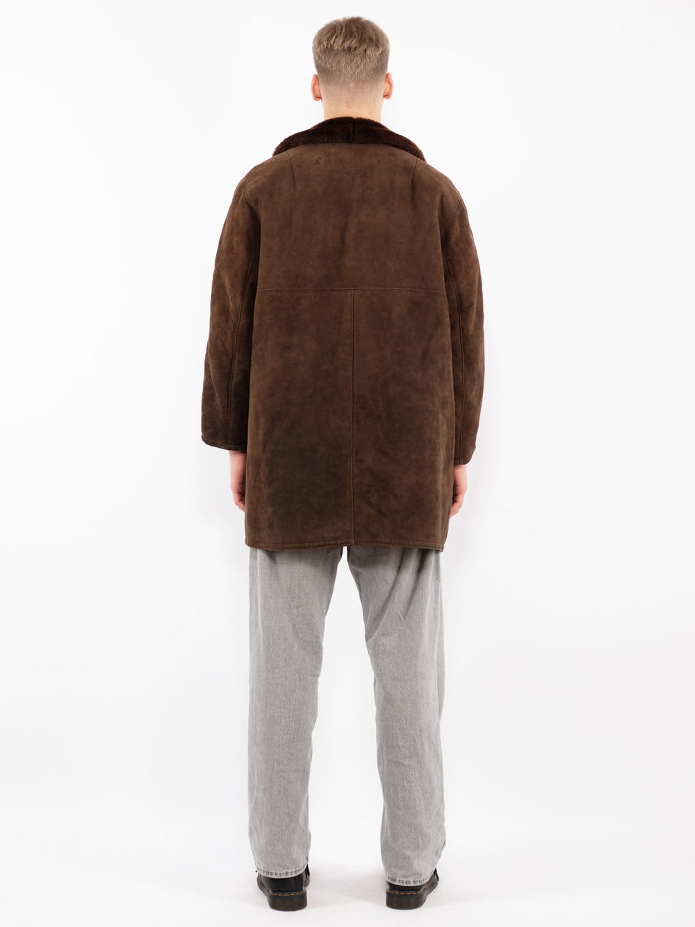 Vintage 70's Men Sheepskin Coat in BrownZ2538