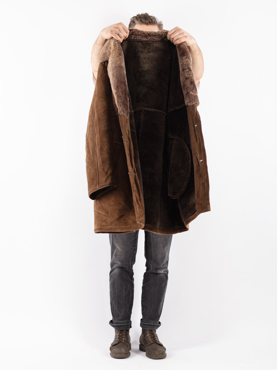 Vintage 70's Men Sheepskin in Brown