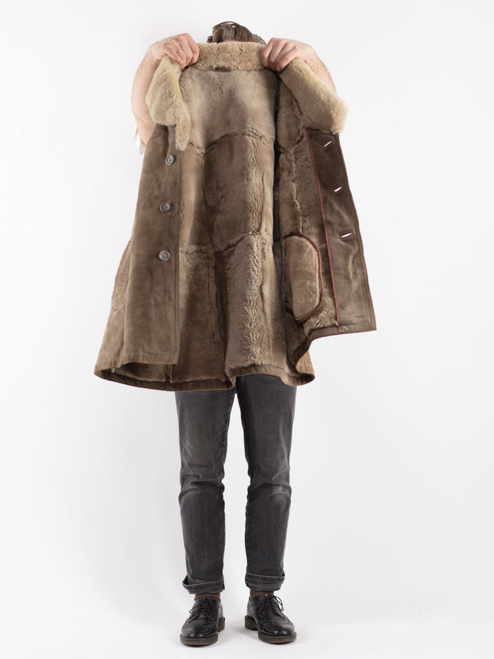 Vintage 70's Men Sheepskin in Beige