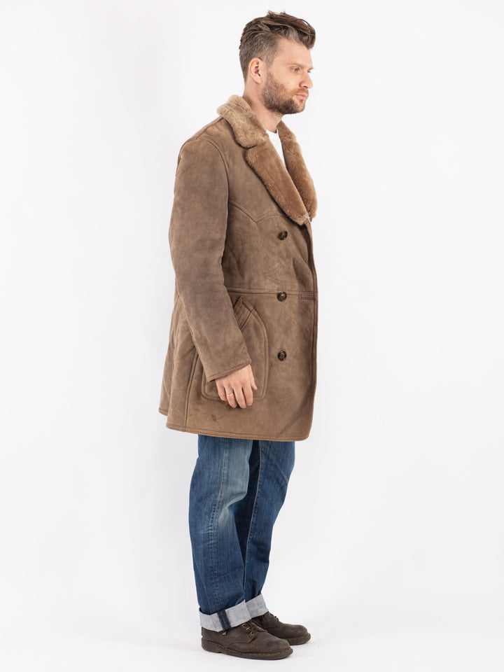 Vintage 70's Men Sheepskin in Beige