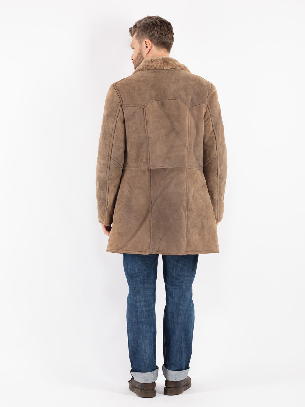 Vintage 70's Men Sheepskin in Beige