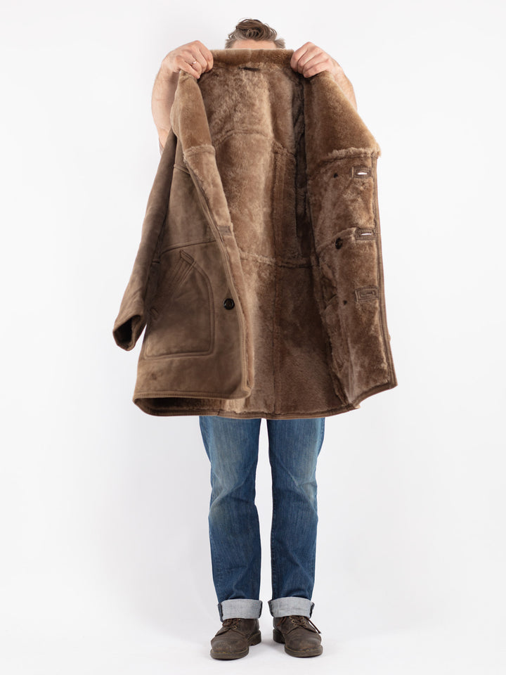 Vintage 70's Men Sheepskin in Beige