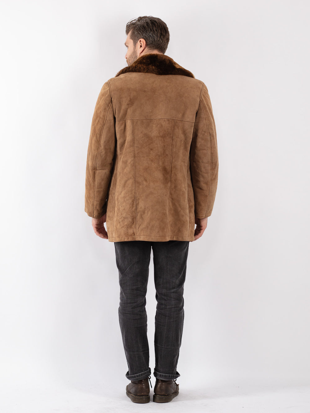 Vintage 70's Men Sheepskin in Beige