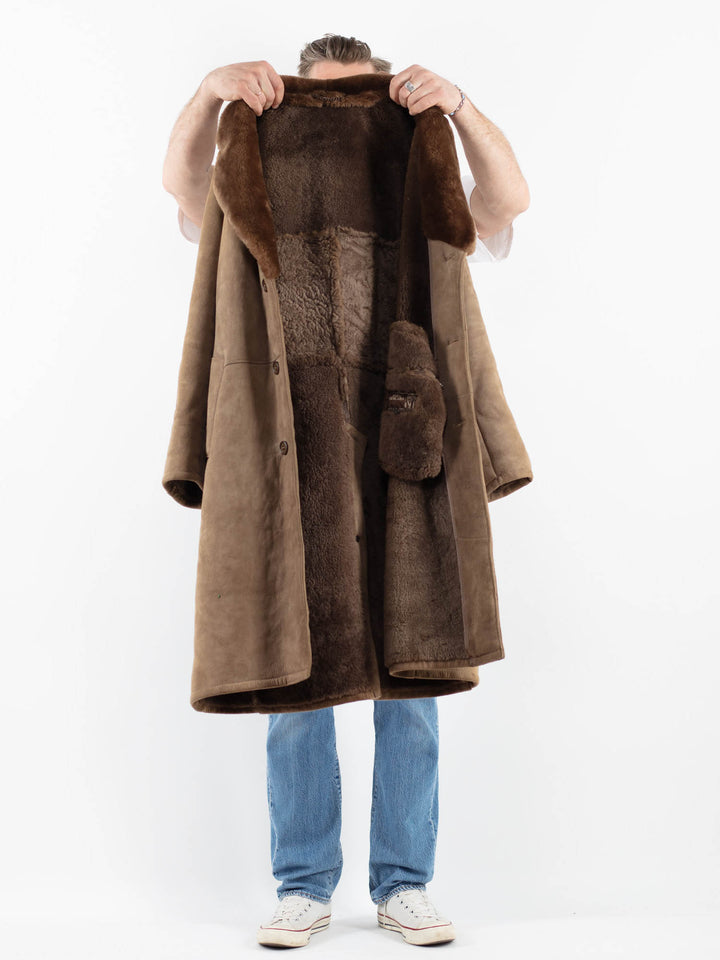 Vintage 70's Men Sheepskin Coat in BeigeZ1803