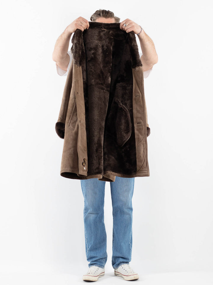 Vintage 70's Men Sheepskin Coat in BeigeZ1808