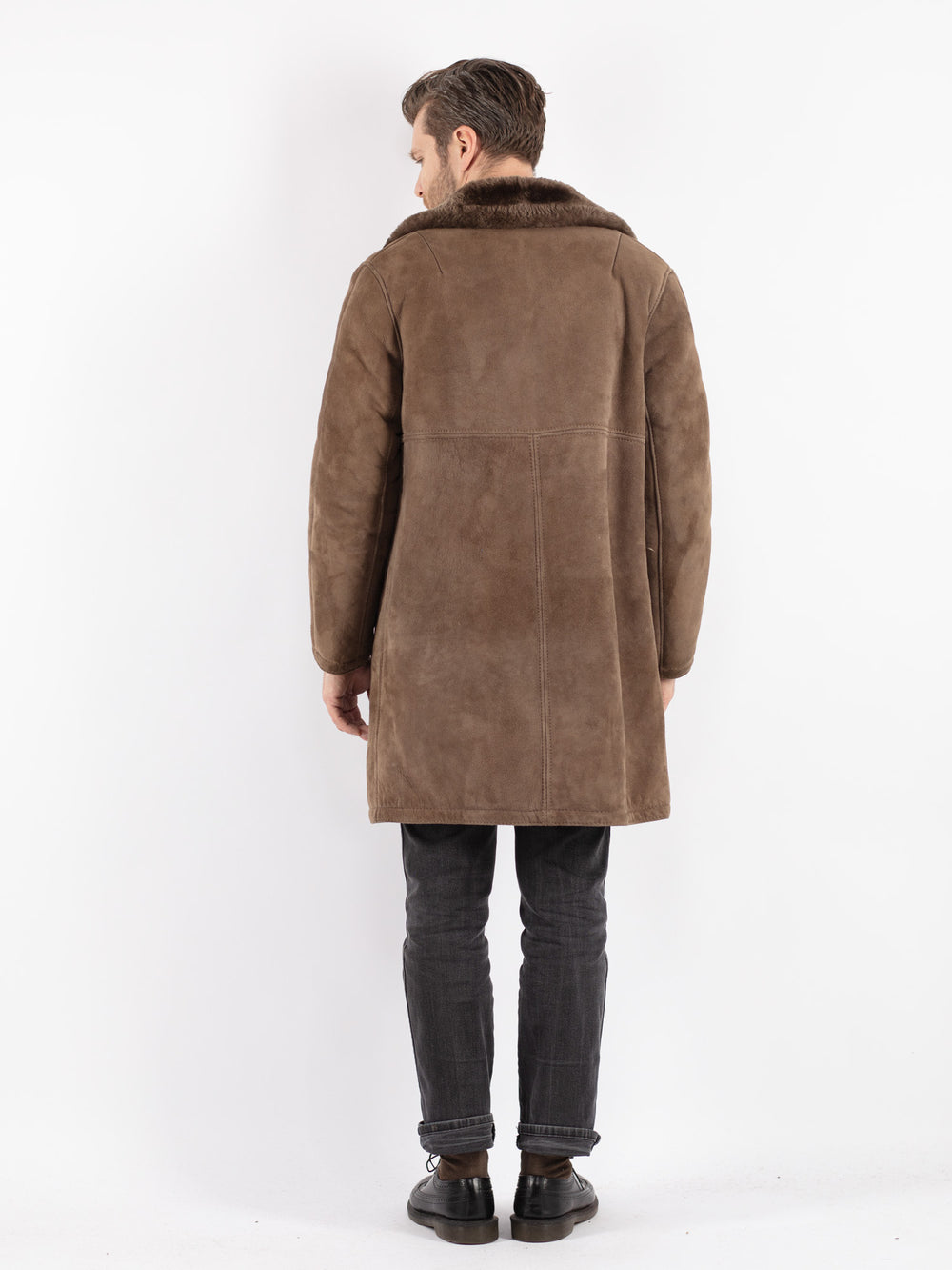 Vintage 70's Men Sheepskin in Beige