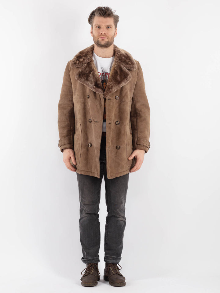 Vintage 70's Men Sheepskin in BeigeZ578