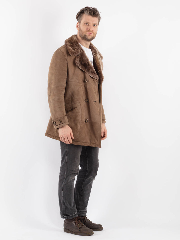 Vintage 70's Men Sheepskin in BeigeZ578