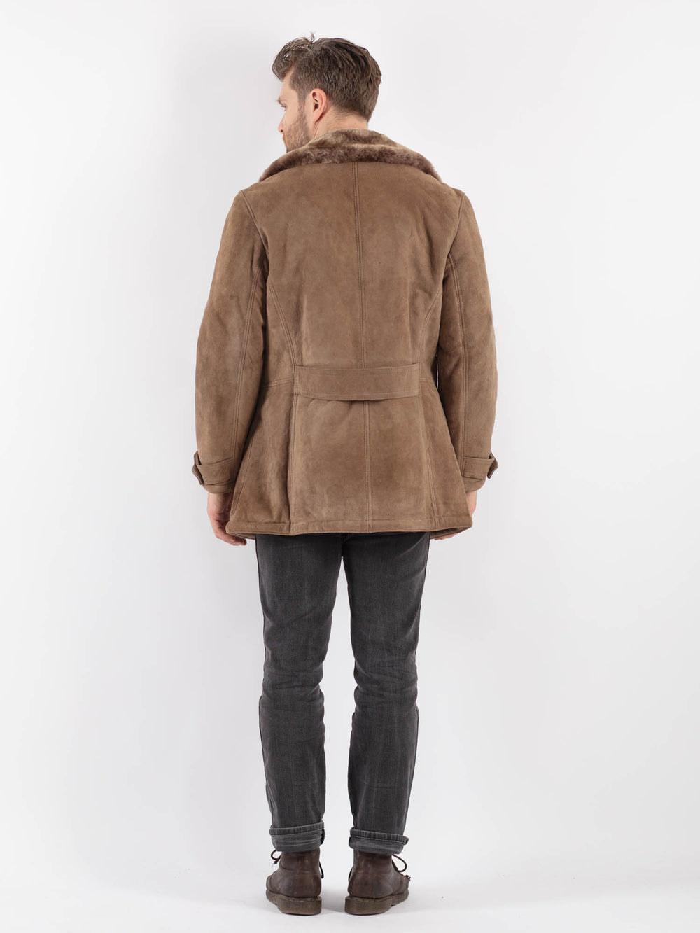 Vintage 70's Men Sheepskin in BeigeZ578