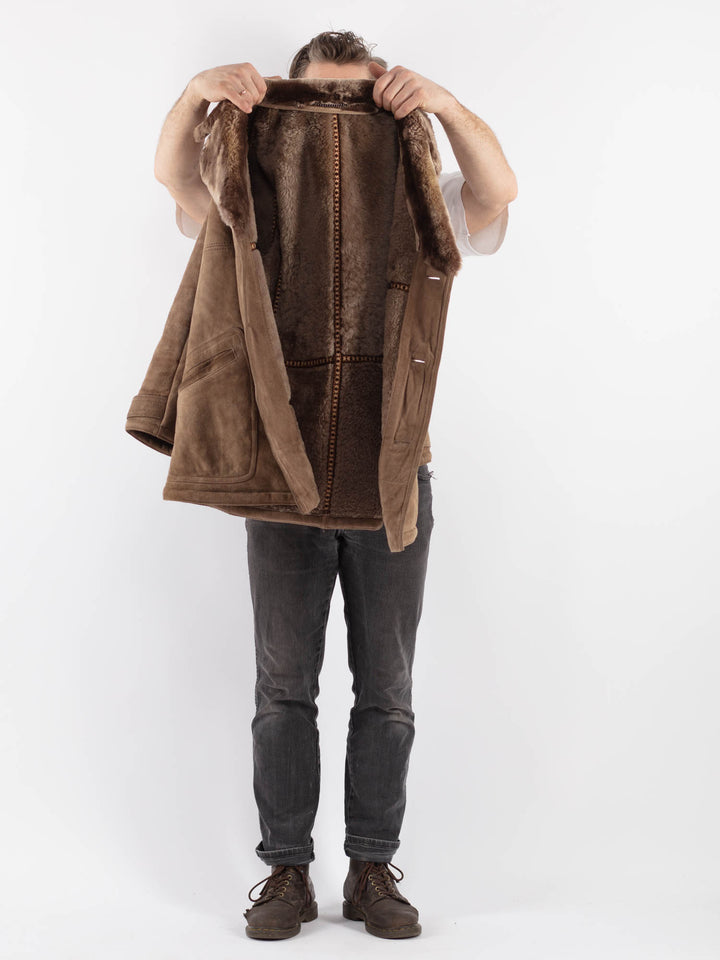 Vintage 70's Men Sheepskin in BeigeZ578