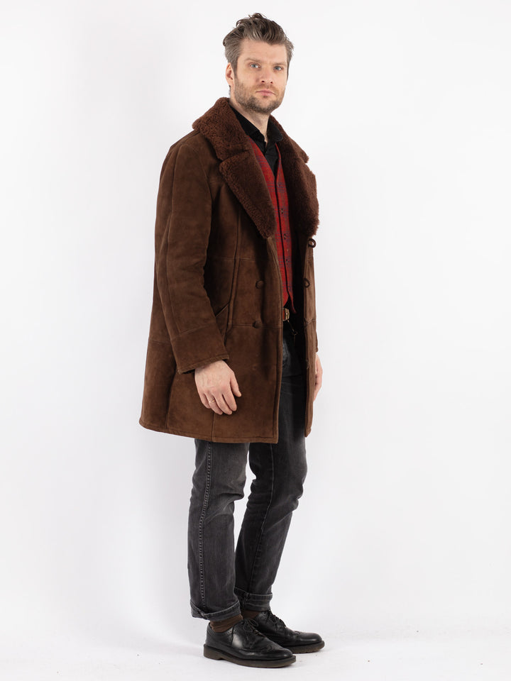 Vintage 70's Men Sheepskin in Brown