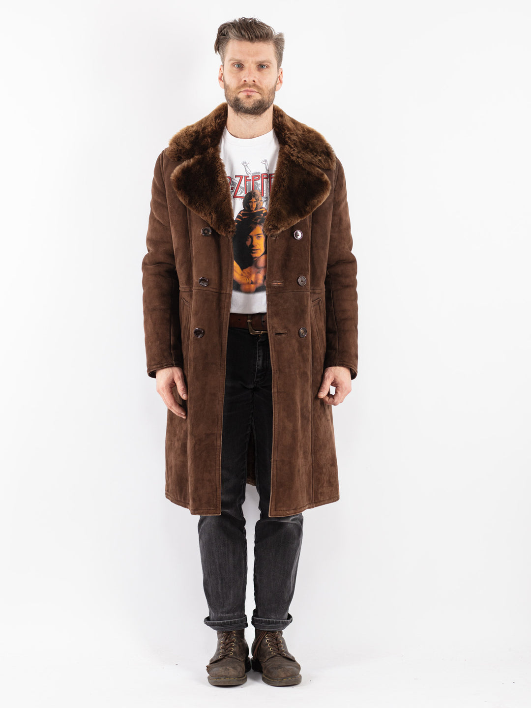 Vintage 70's Men Sheepskin Coat in