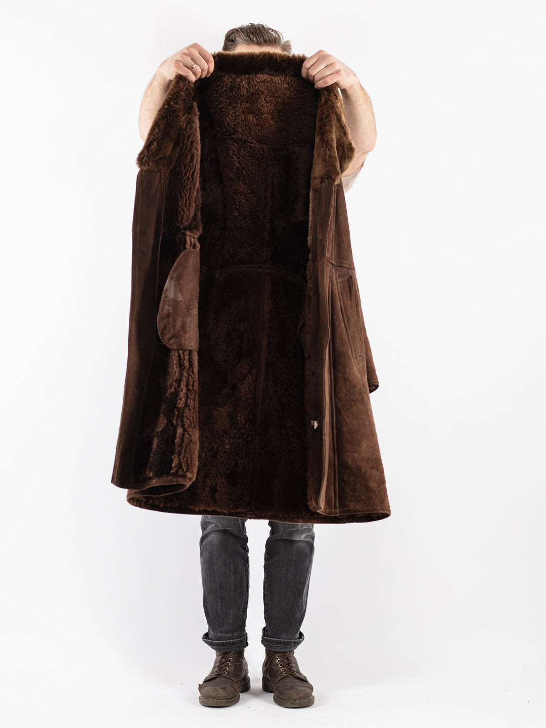 Vintage 70's Men Sheepskin Coat in