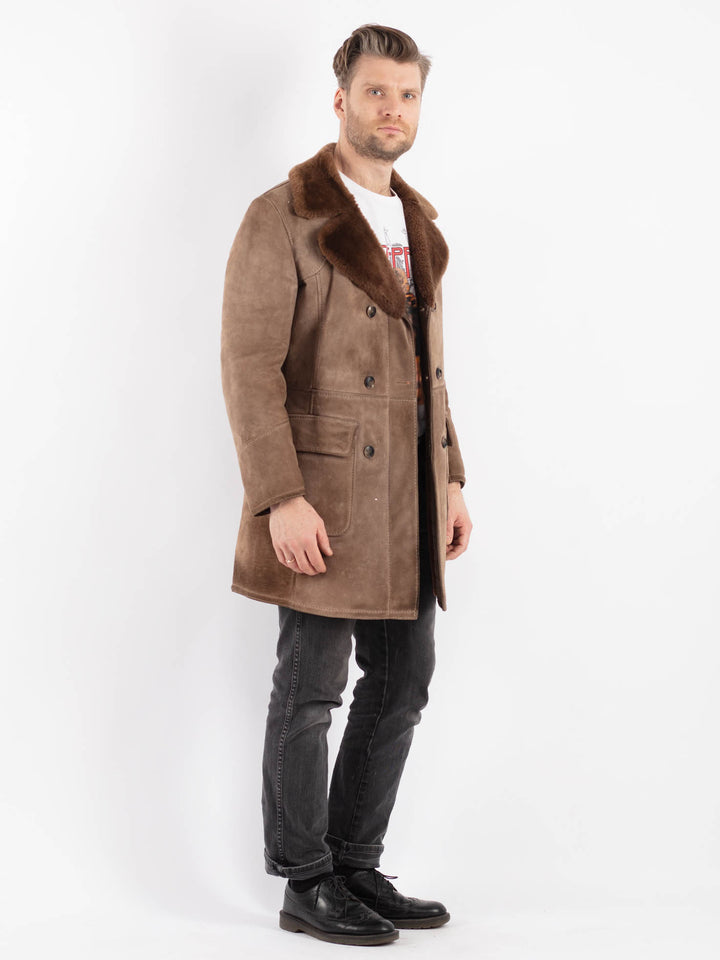 Vintage 70's Men Sheepskin in Beige