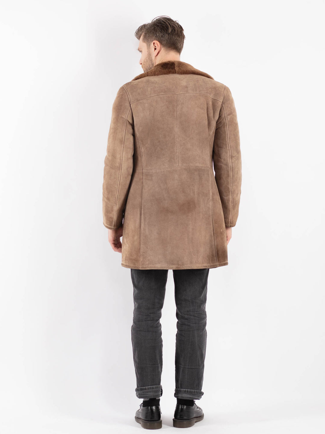 Vintage 70's Men Sheepskin in Beige