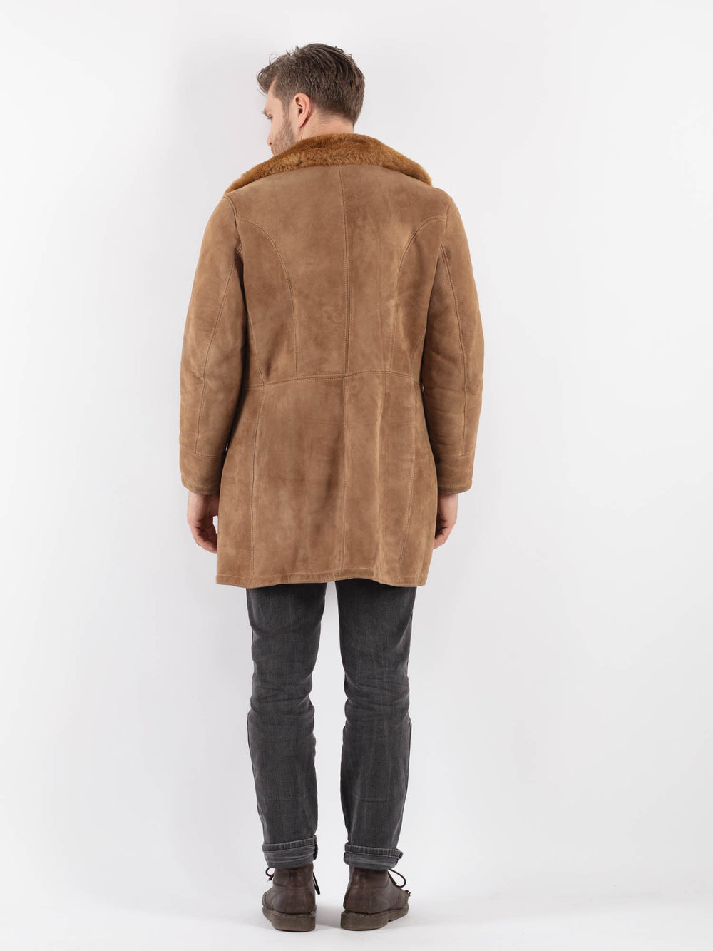 Vintage 70's Men Sheepskin in BeigeZ610