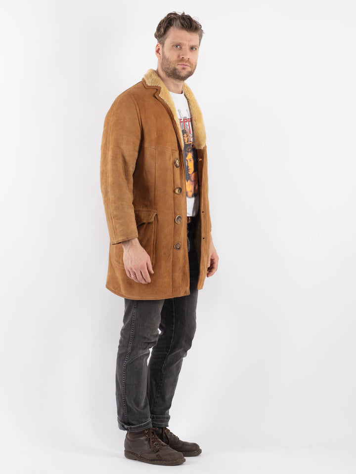Vintage 80's Men Sheepskin in BrownZ614